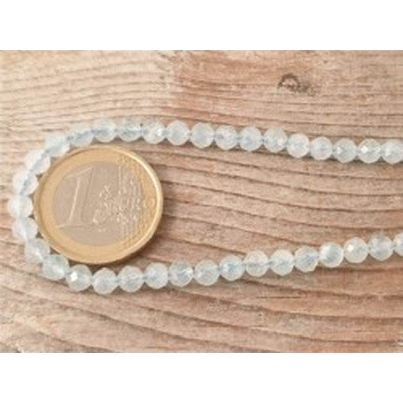 Aquamarinkette facettiert, 4mm 2