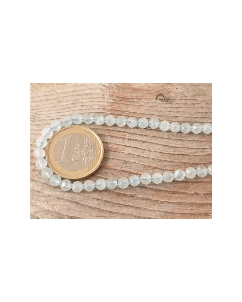 Aquamarinkette facettiert, 4mm