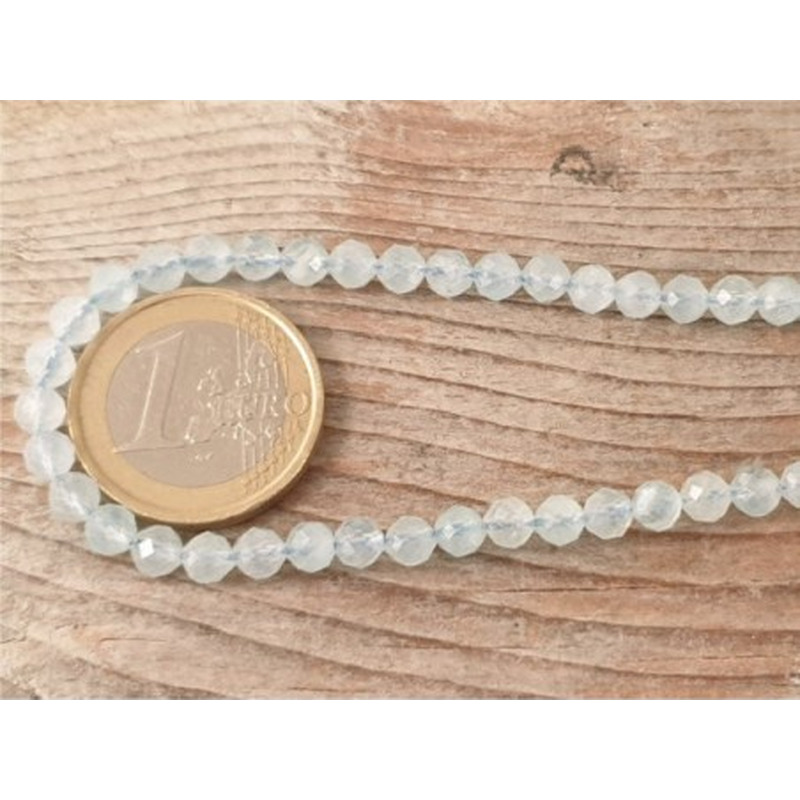 Aquamarinkette facettiert, 4mm