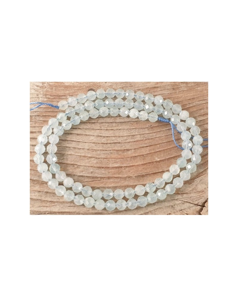 Aquamarinkette facettiert, 4mm