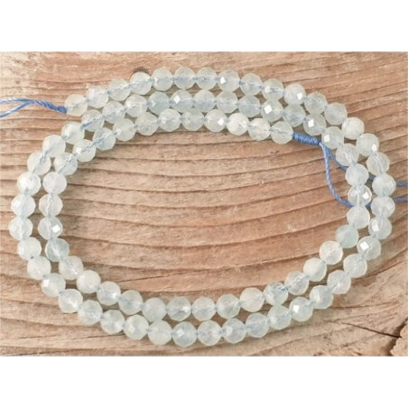 Aquamarinkette facettiert, 4mm