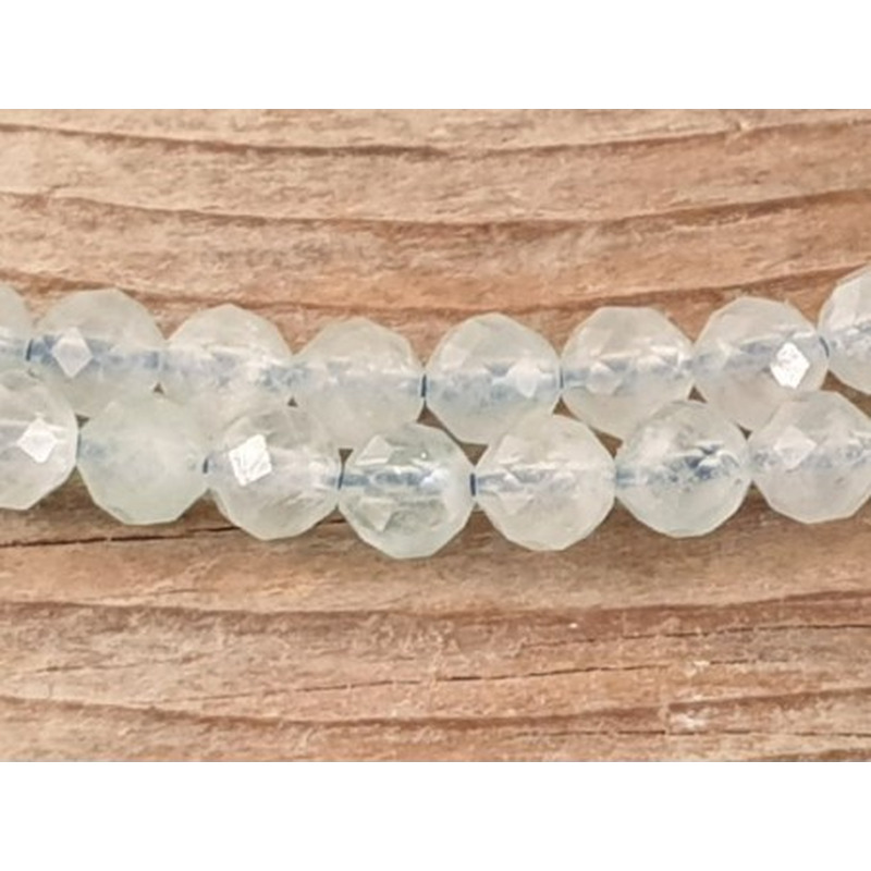 Aquamarinkette facettiert, 4mm