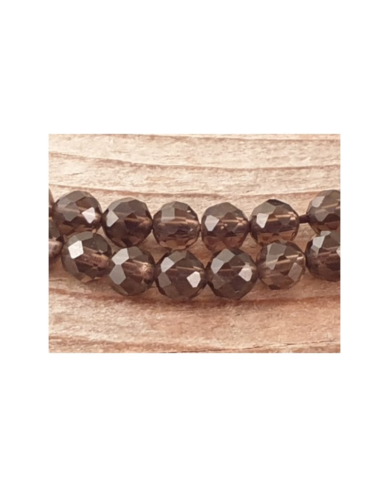 Rauchquarzkette facettiert 4mm