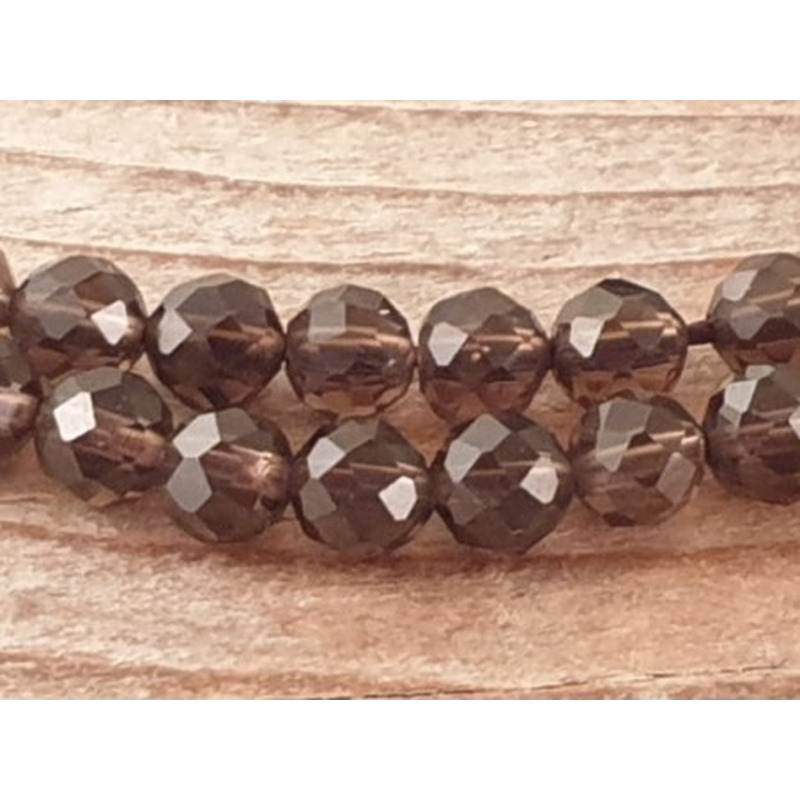 Rauchquarzkette facettiert 4mm
