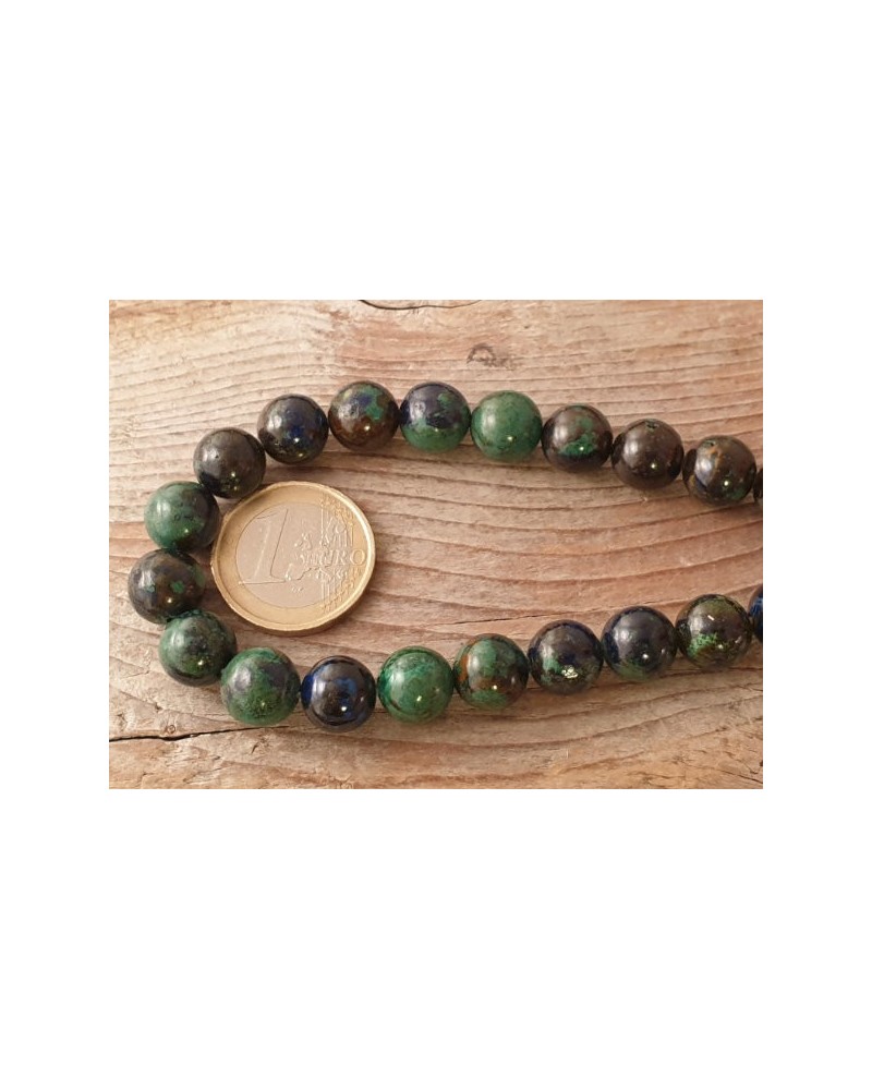 Azurit-Malachitkette 10mm NATUR
