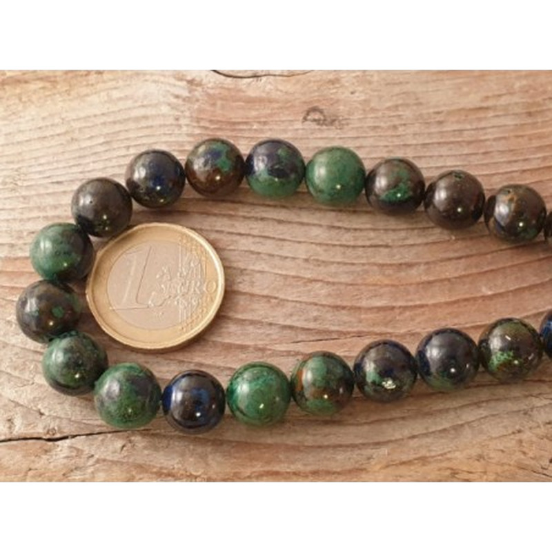 Azurit-Malachitkette 10mm NATUR