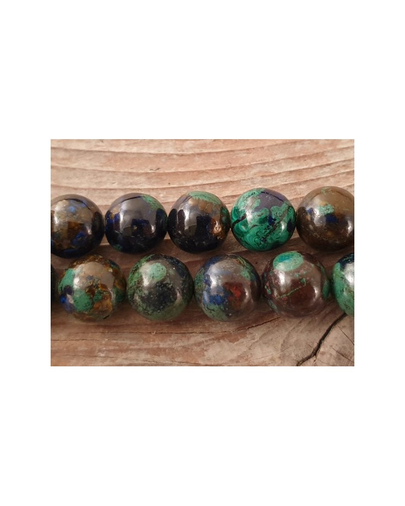 Azurit-Malachitkette 10mm NATUR