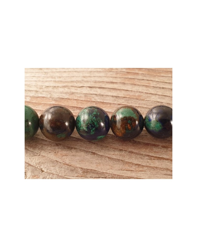 Azurit-Malachitkette 10mm NATUR