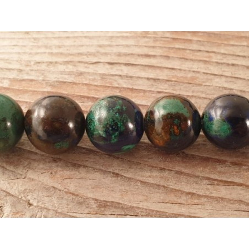 Azurit-Malachitkette 10mm NATUR