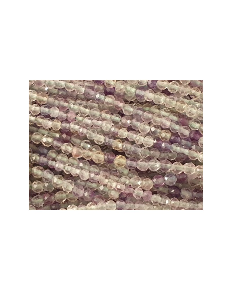 Regenbogenfluoritkette 2mm facettiert