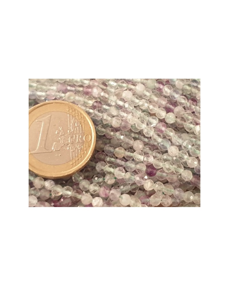 Regenbogenfluoritkette 3mm facettiert
