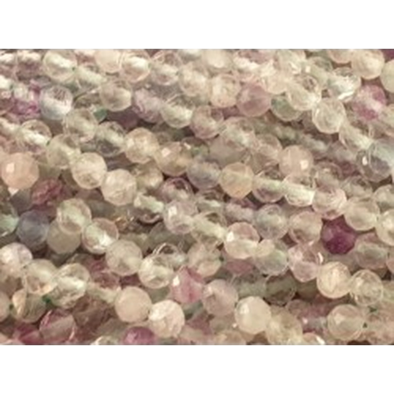 Regenbogenfluoritkette 3mm facettiert
