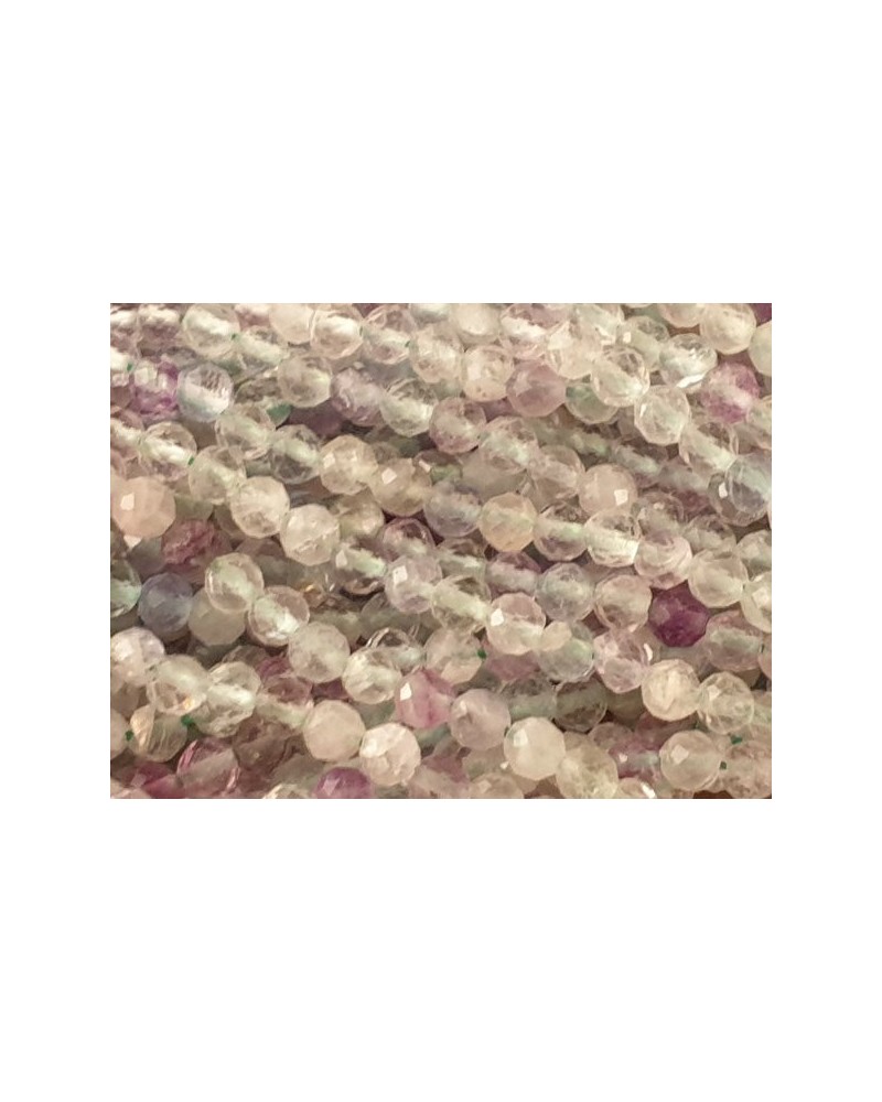 Regenbogenfluoritkette 3mm facettiert