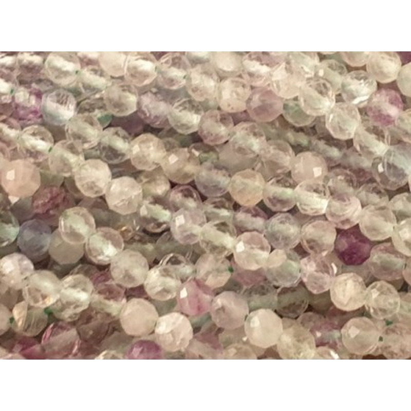 Regenbogenfluoritkette 3mm facettiert