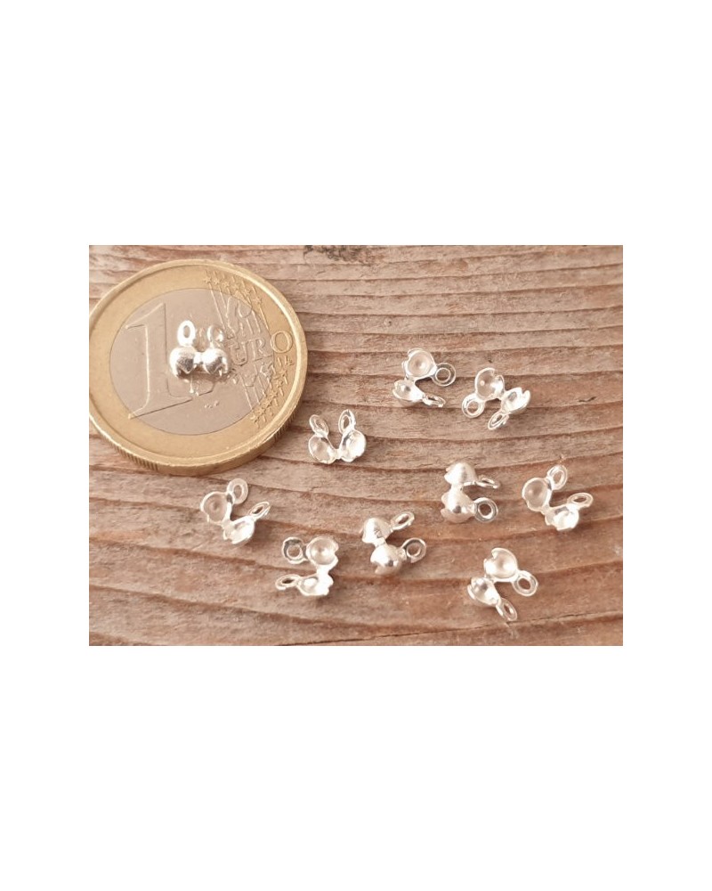Kalotte 3mm Reparatur (10 Stk), Messing versilbert