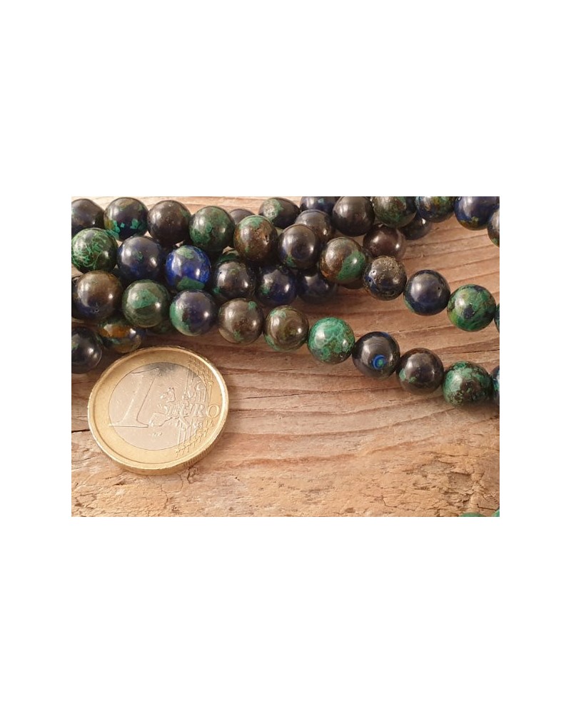 Azurit-Malachitkette 8mm NATUR