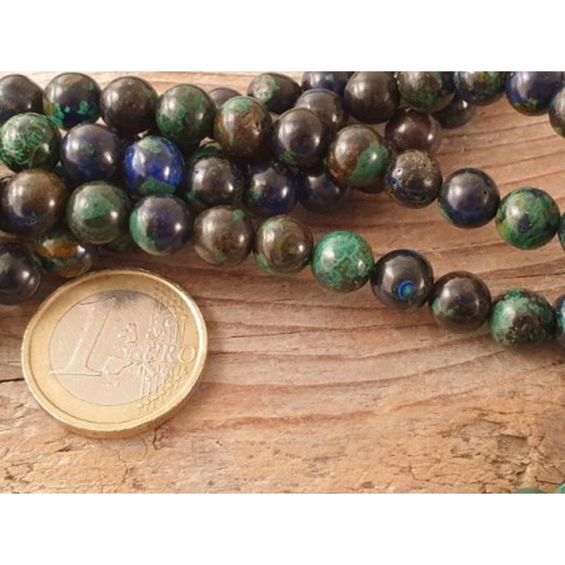 Azurit-Malachitkette 8mm NATUR