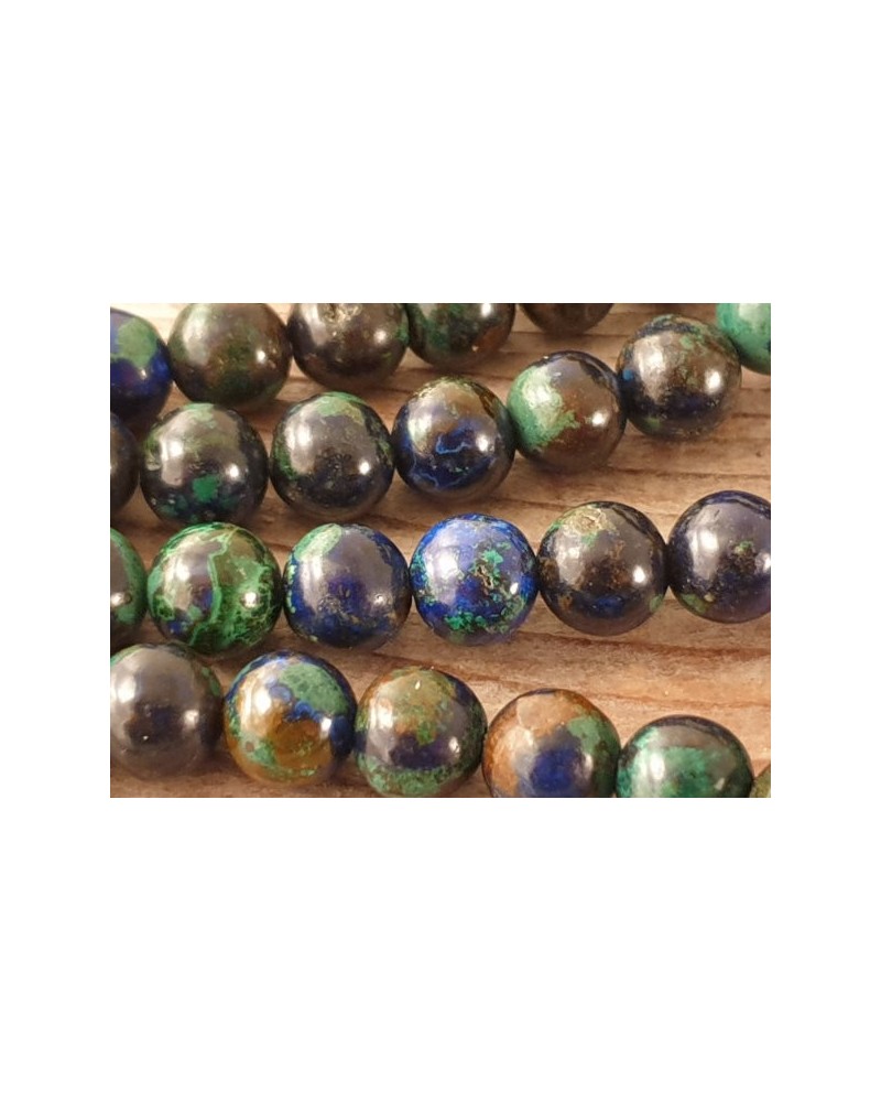 Azurit-Malachitkette 8mm NATUR