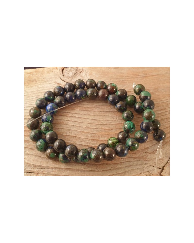 Azurit-Malachitkette 8mm NATUR