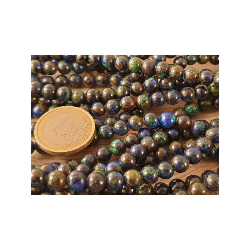Azurit-Malachitkette 6mm NATUR