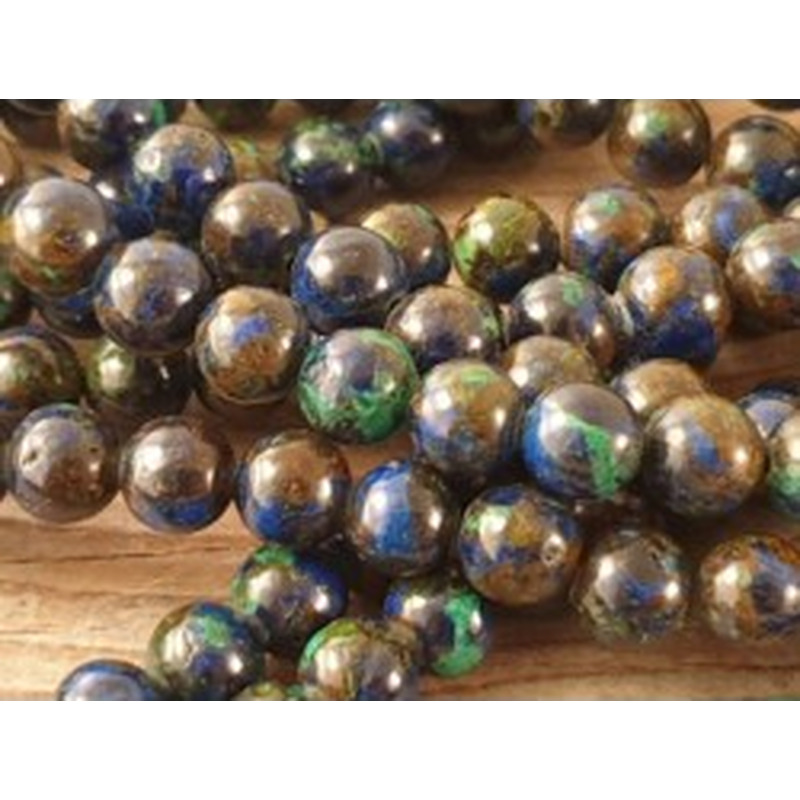 Azurit-Malachitkette 6mm NATUR