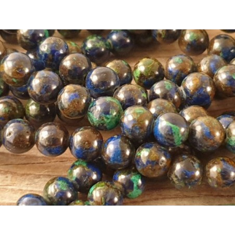 Azurit-Malachitkette 6mm NATUR