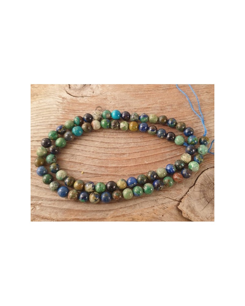 Azurit-Malachitkette 6mm NATUR A