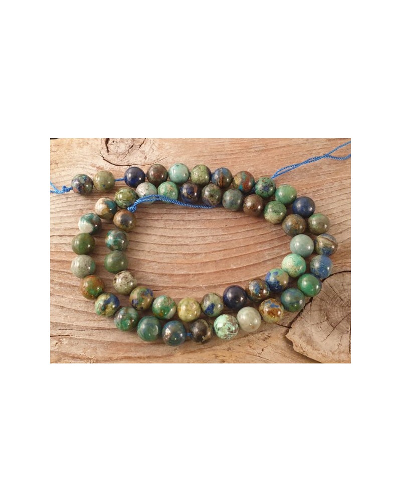 Azurit-Malachitkette 8mm NATUR A