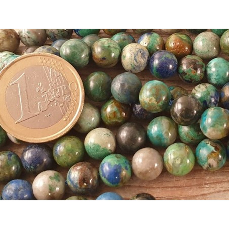 Azurit-Malachitkette 8mm NATUR A