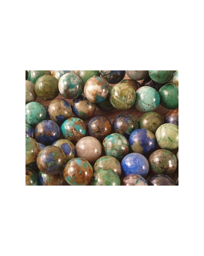 Azurit-Malachitkette 8mm NATUR A