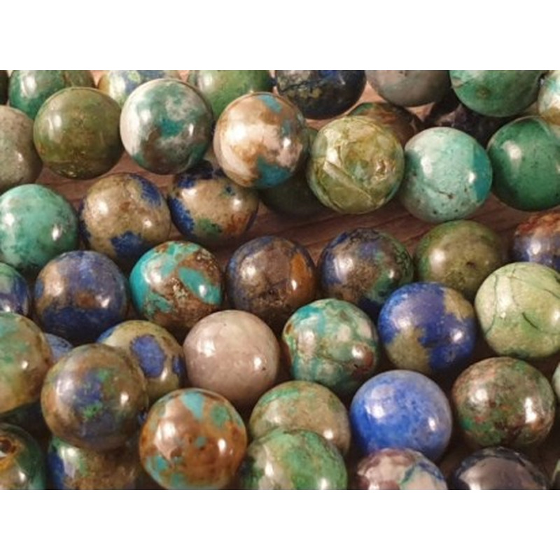 Azurit-Malachitkette 8mm NATUR A
