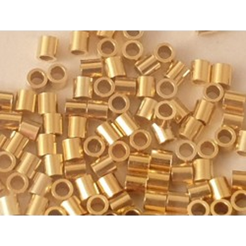 Quetschröhrchen large 1.5mm, 925 Silber vergoldet, 100 Stk