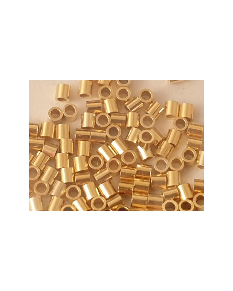 Quetschröhrchen large 1.5mm, 925 Silber vergoldet, 100 Stk