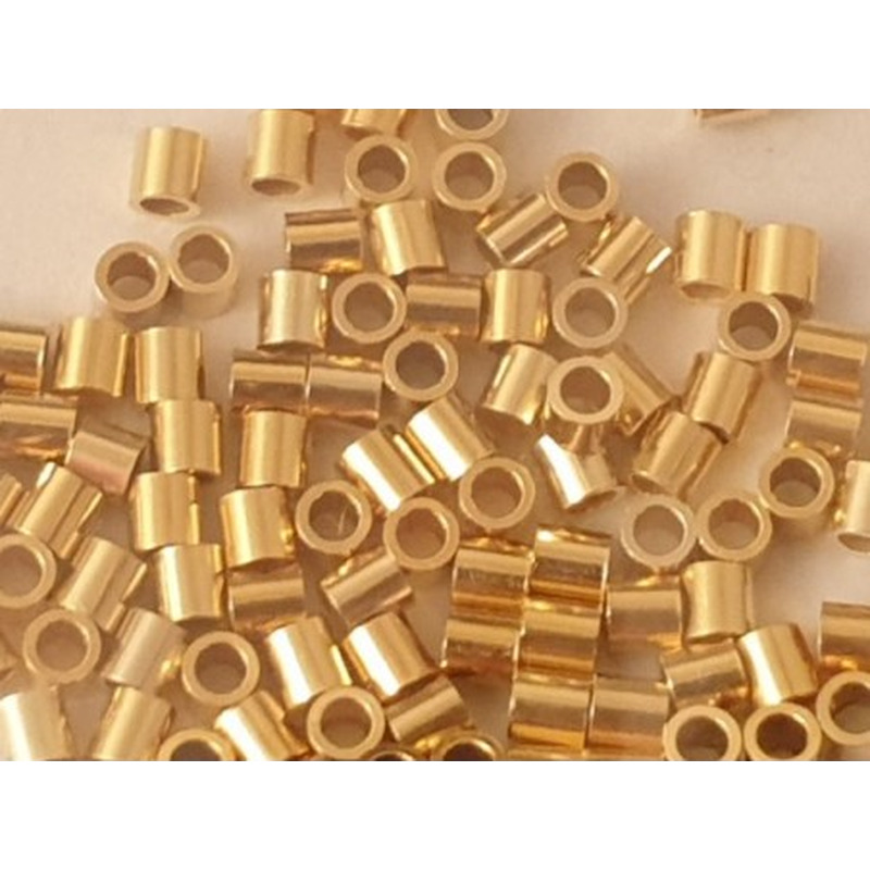 Quetschröhrchen large 1.5mm, 925 Silber vergoldet, 100 Stk