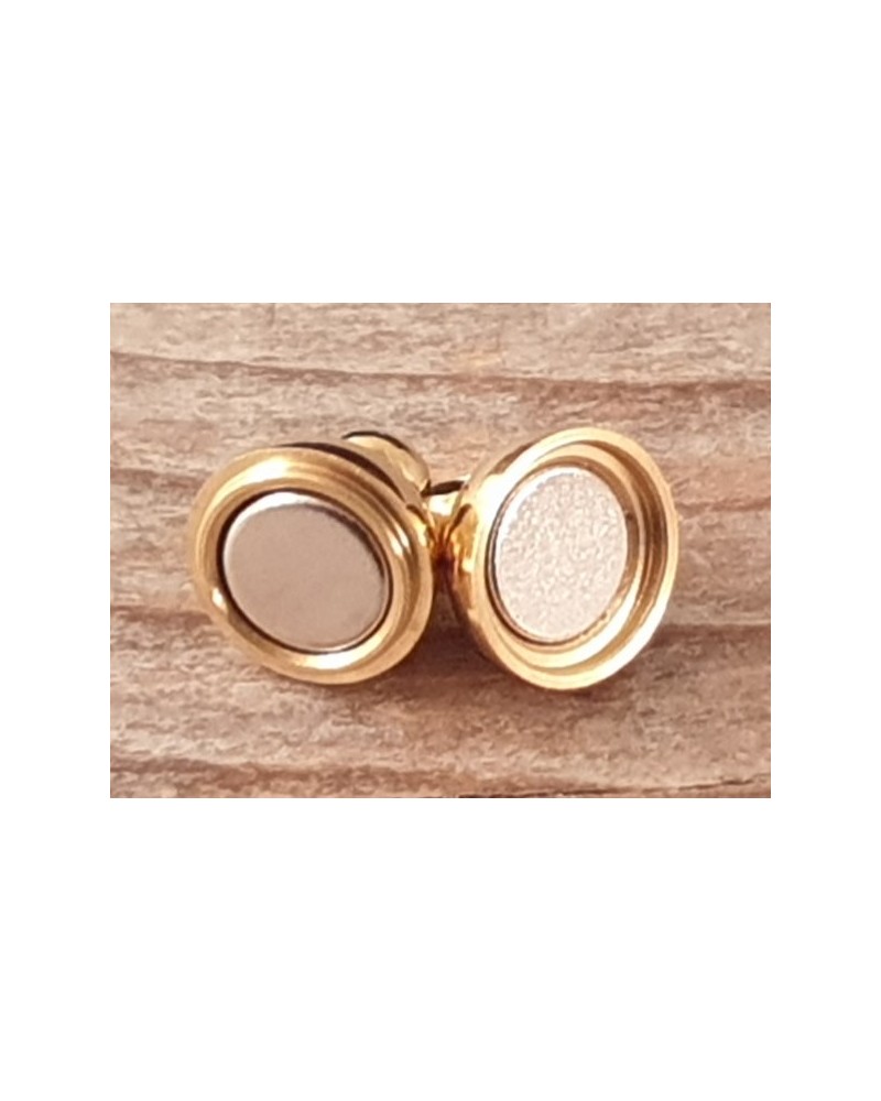 Magnetschliesse 6mm Edelstahl goldfarben