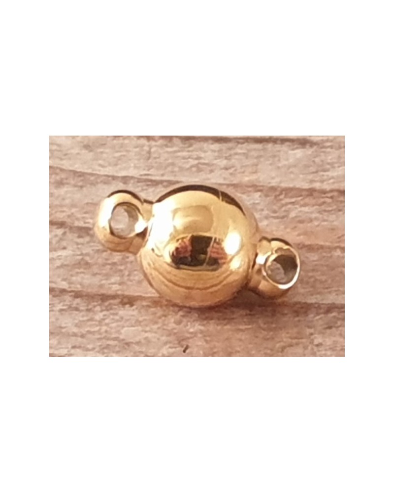 Magnetschliesse 6mm Edelstahl goldfarben
