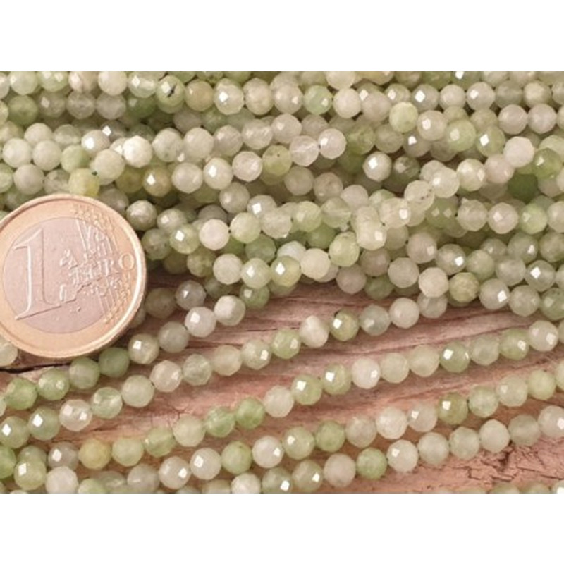 Nephrit Jadekette facettiert 4mm