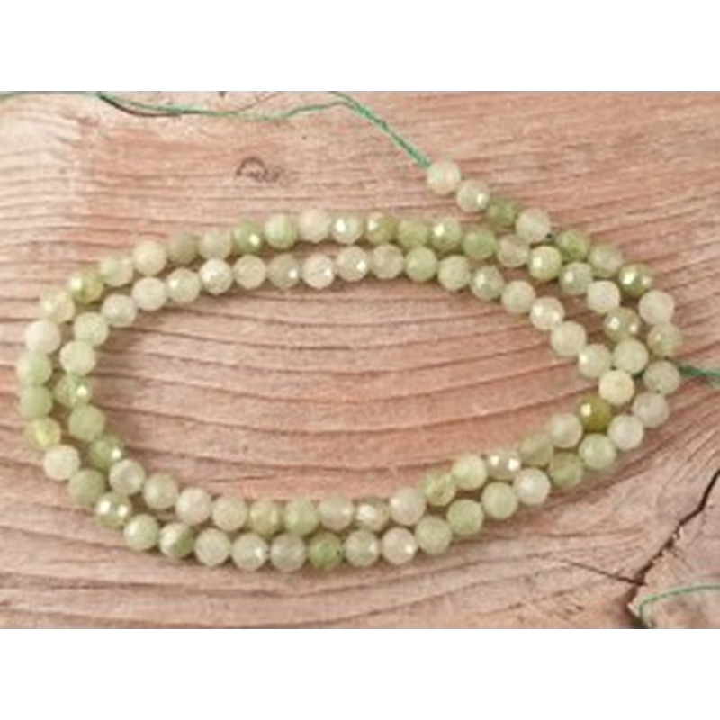 Nephrit Jadekette facettiert 4mm 2