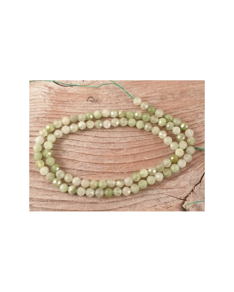 Nephrit Jadekette facettiert 4mm