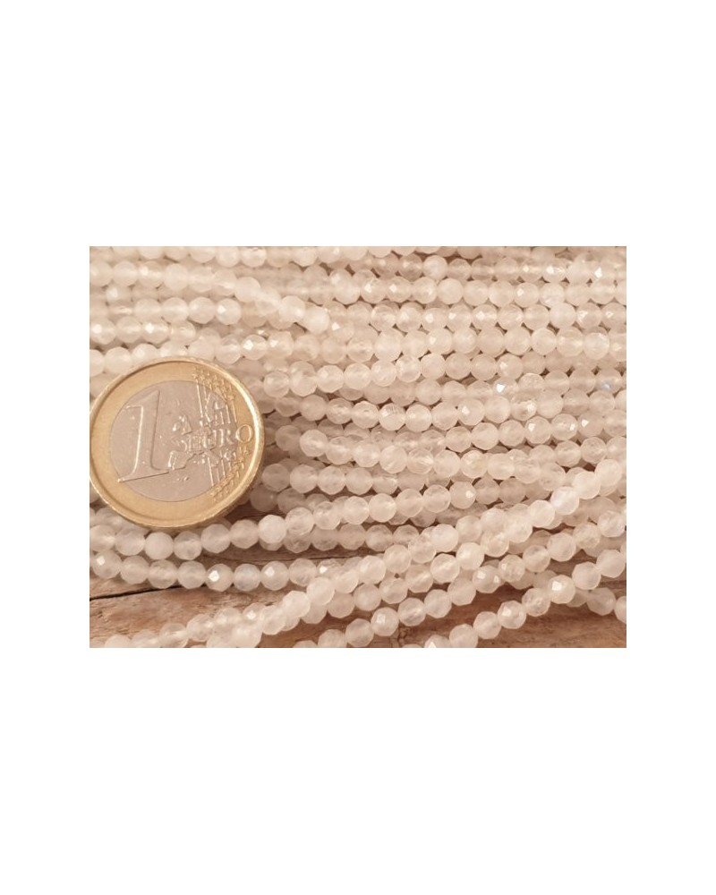 Mondsteintkette facettiert 4mm