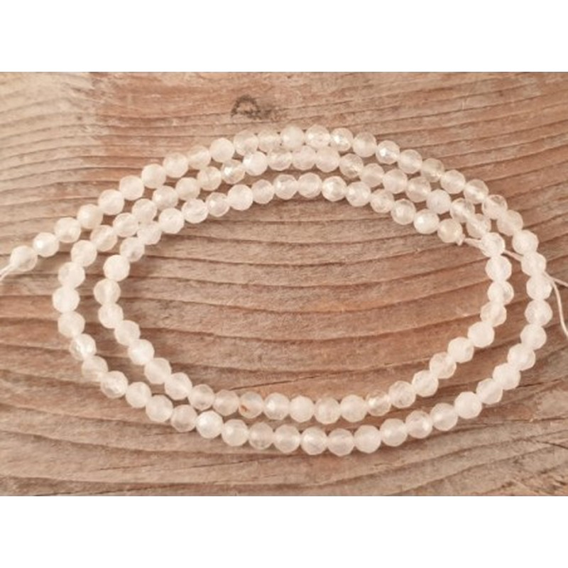 Mondsteintkette facettiert 4mm
