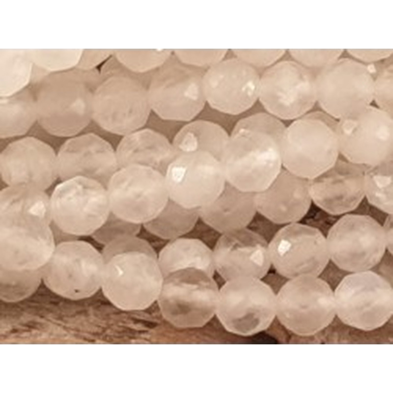 Mondsteintkette facettiert 4mm