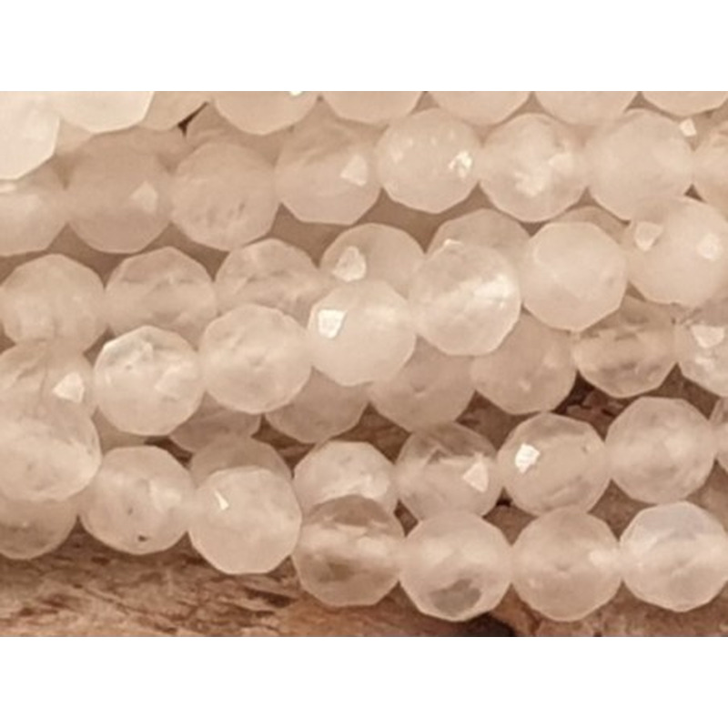 Mondsteintkette facettiert 4mm