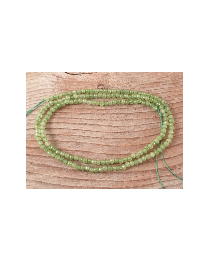 Nephrit Jadekette facettiert 2mm