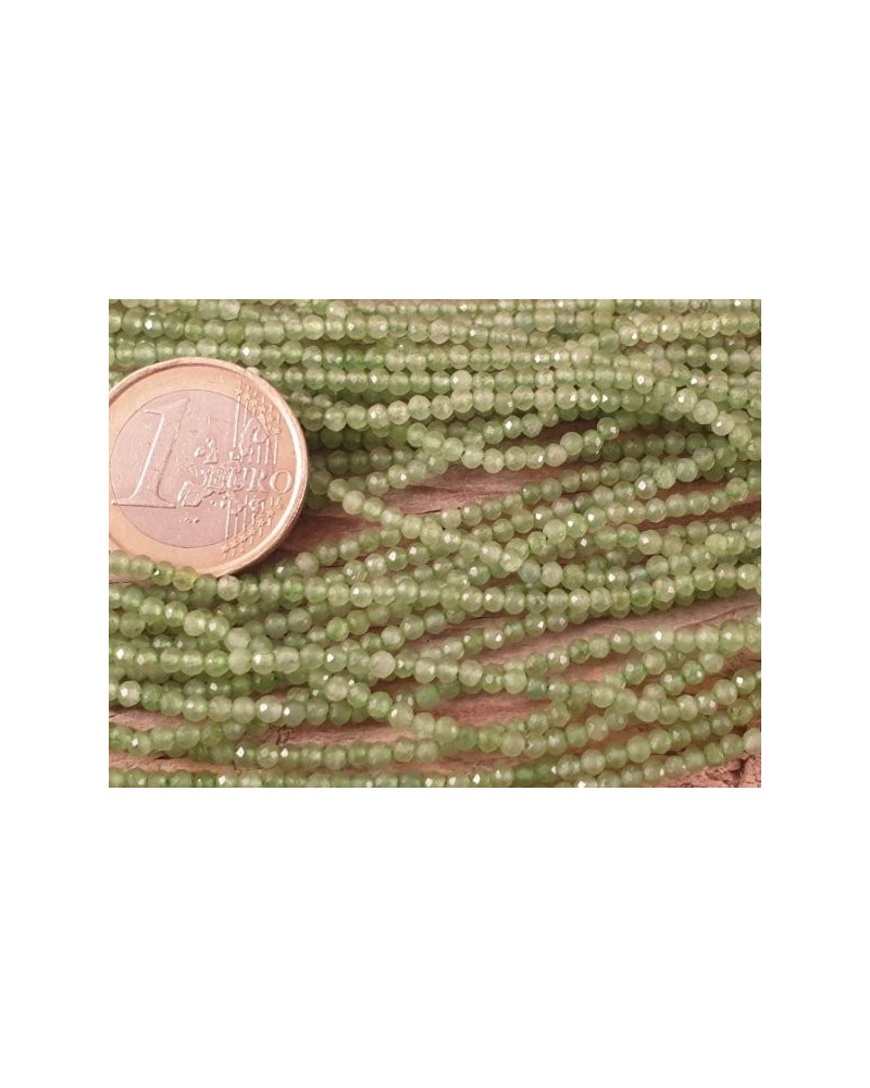 Nephrit Jadekette facettiert 2mm