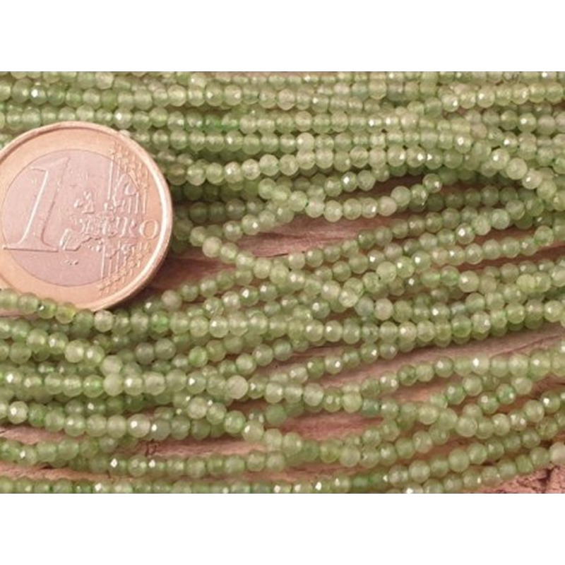 Nephrit Jadekette facettiert 2mm