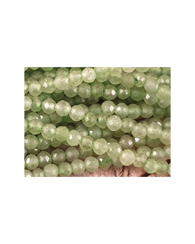 Nephrit Jadekette facettiert 2mm
