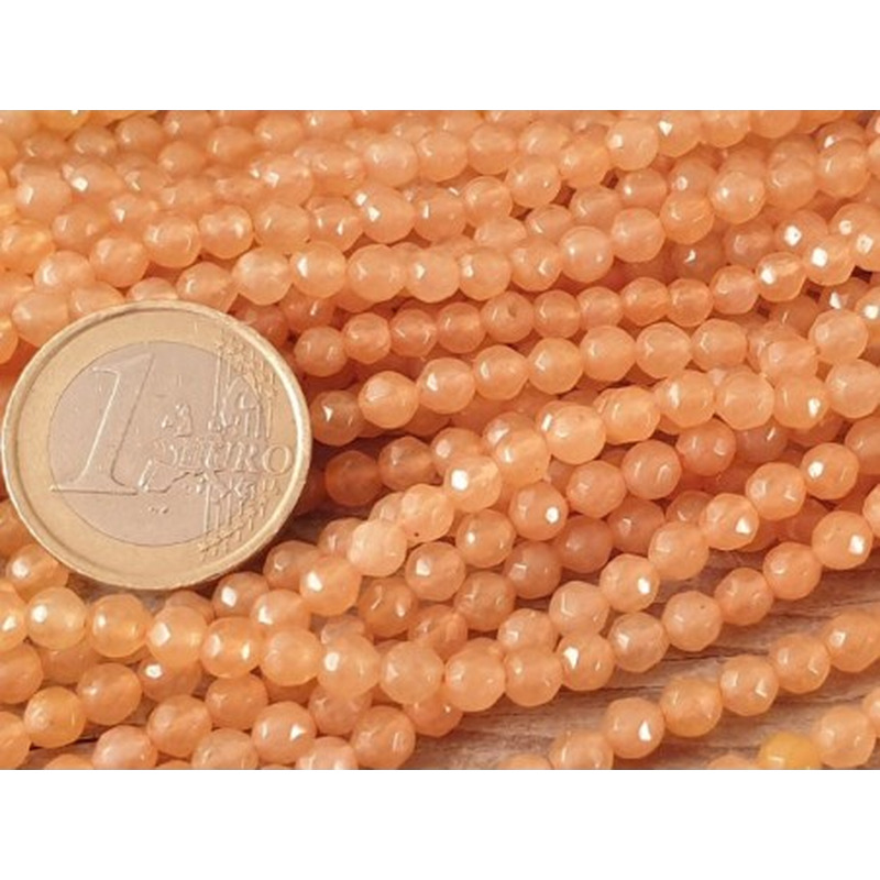 Roter Aventurin Kette facettiert 4mm
