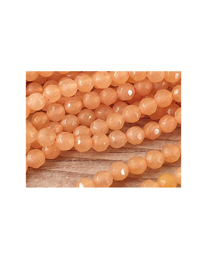 Roter Aventurin Kette facettiert 4mm
