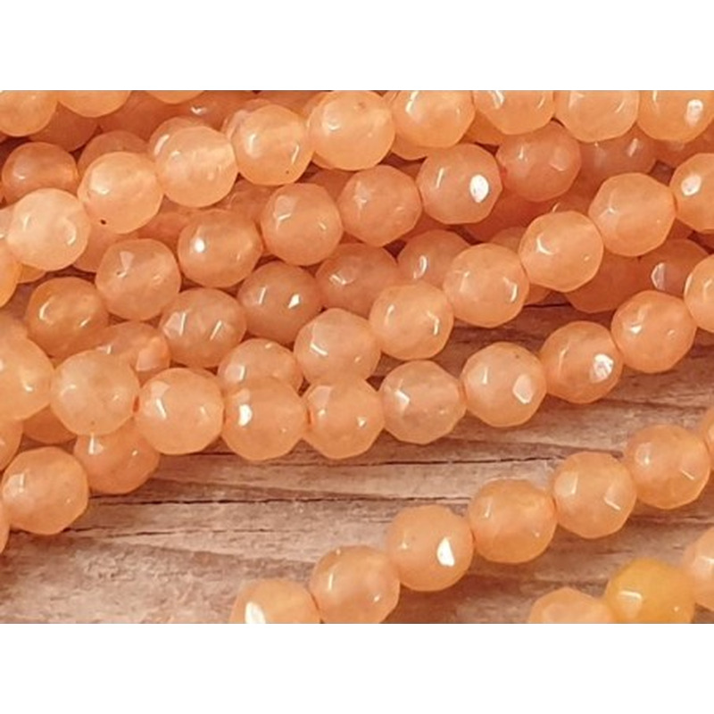 Roter Aventurin Kette facettiert 4mm